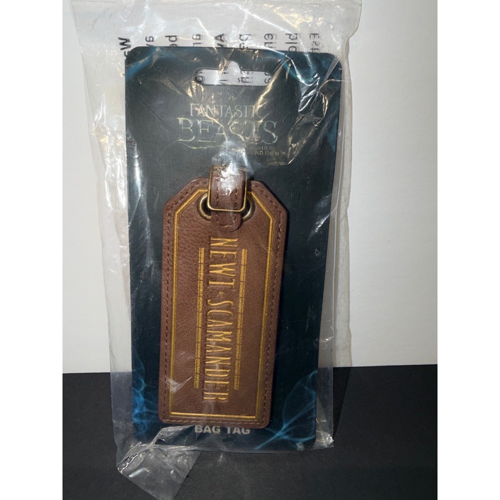 Fantastic Beasts Newt Scamander Luggage Tag Bioworld Wizarding‎ World Brown NEW